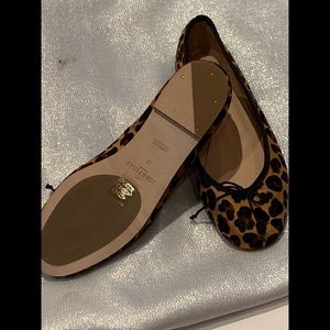 designer leopard ballet style flat